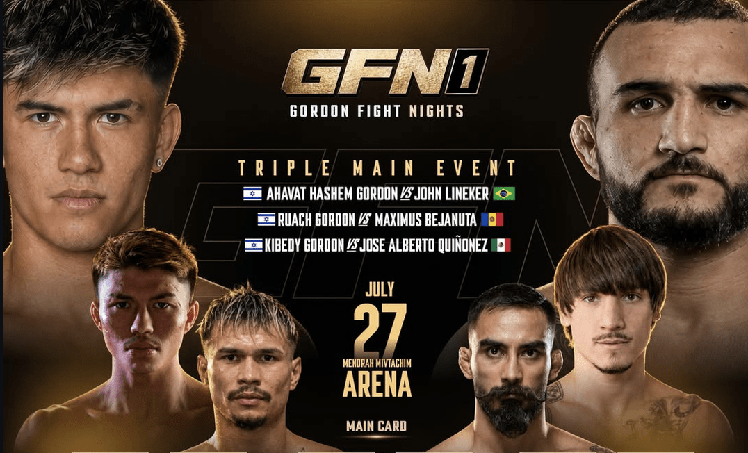 GFN 1: Israel vs. the world fight card, start time, date and location | Lineker vs. Gordon