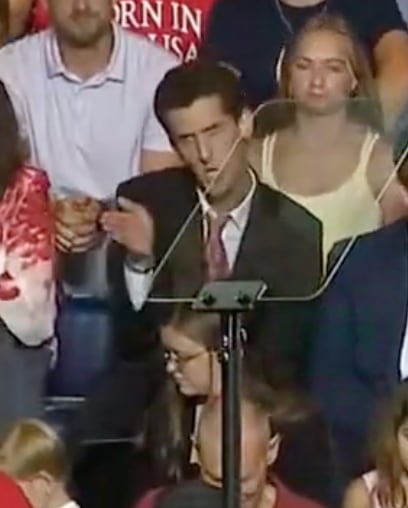 The exaggerated impression of the president's way of speaking was brutal. / The White House/YouTube