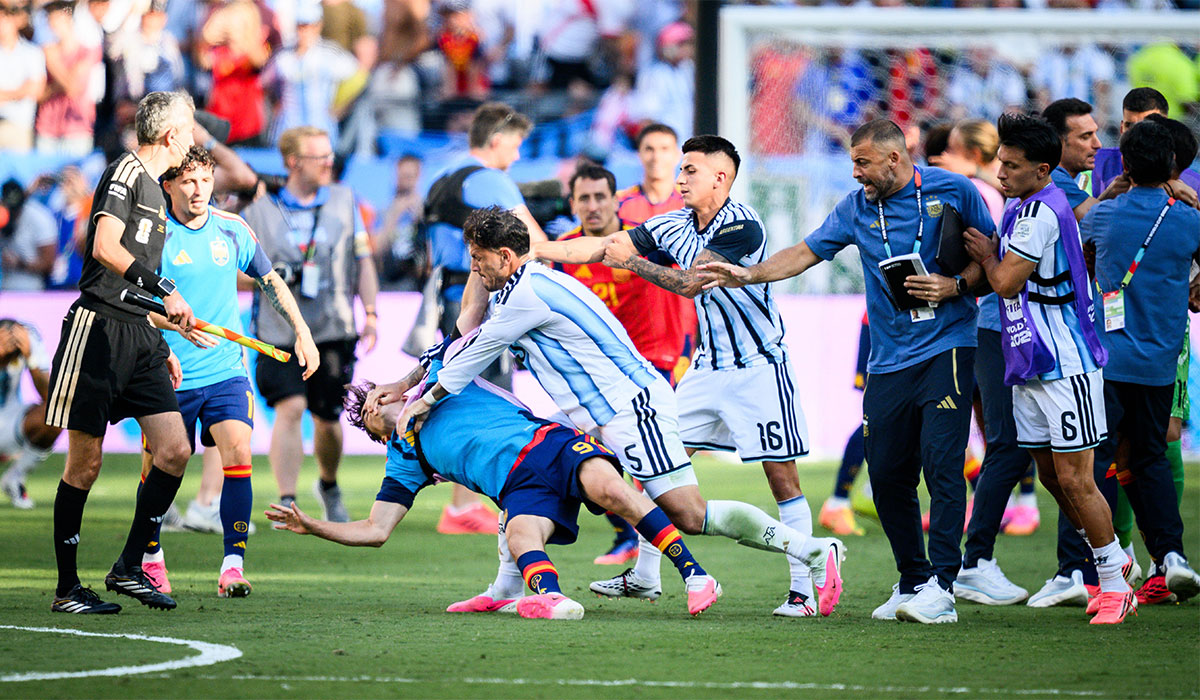 Spanish player at centre of World Cup final brawl doesn’t want Argentine punished