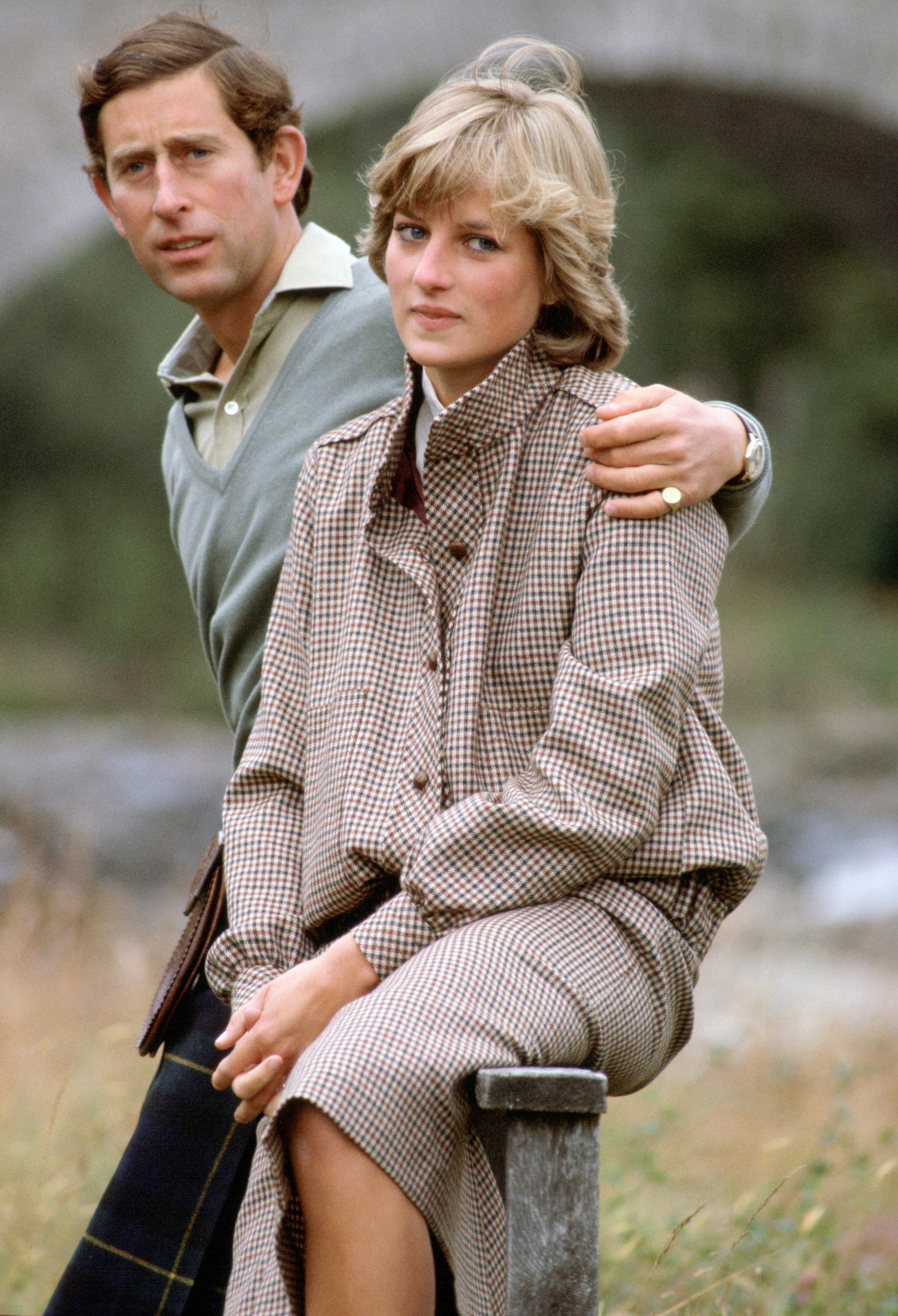 Prince Charles and Princess Diana pose for a portrait during their honeymoon at Balmoral Castle in the Scottish Highlands in 1981. / Tim Graham / Tim Graham Photo Library via Get