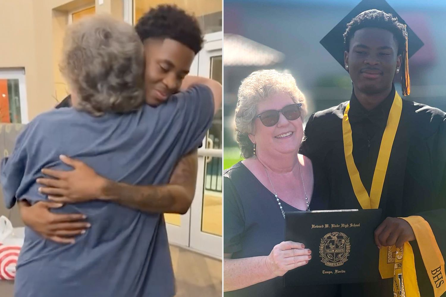 Teen’s first grade teacher and his mom coordinate epic cross-country graduation surprise: 'He was so in shock' (exclusive)