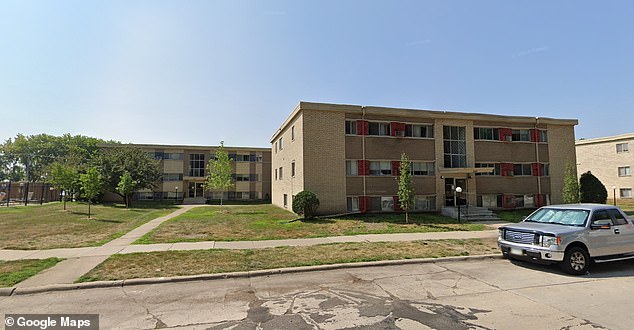 The triple homicide occurred at this St Paul apartment complex around 4.10pm on Monday. Binessu was arrested 100 miles away around 2am on Tuesday