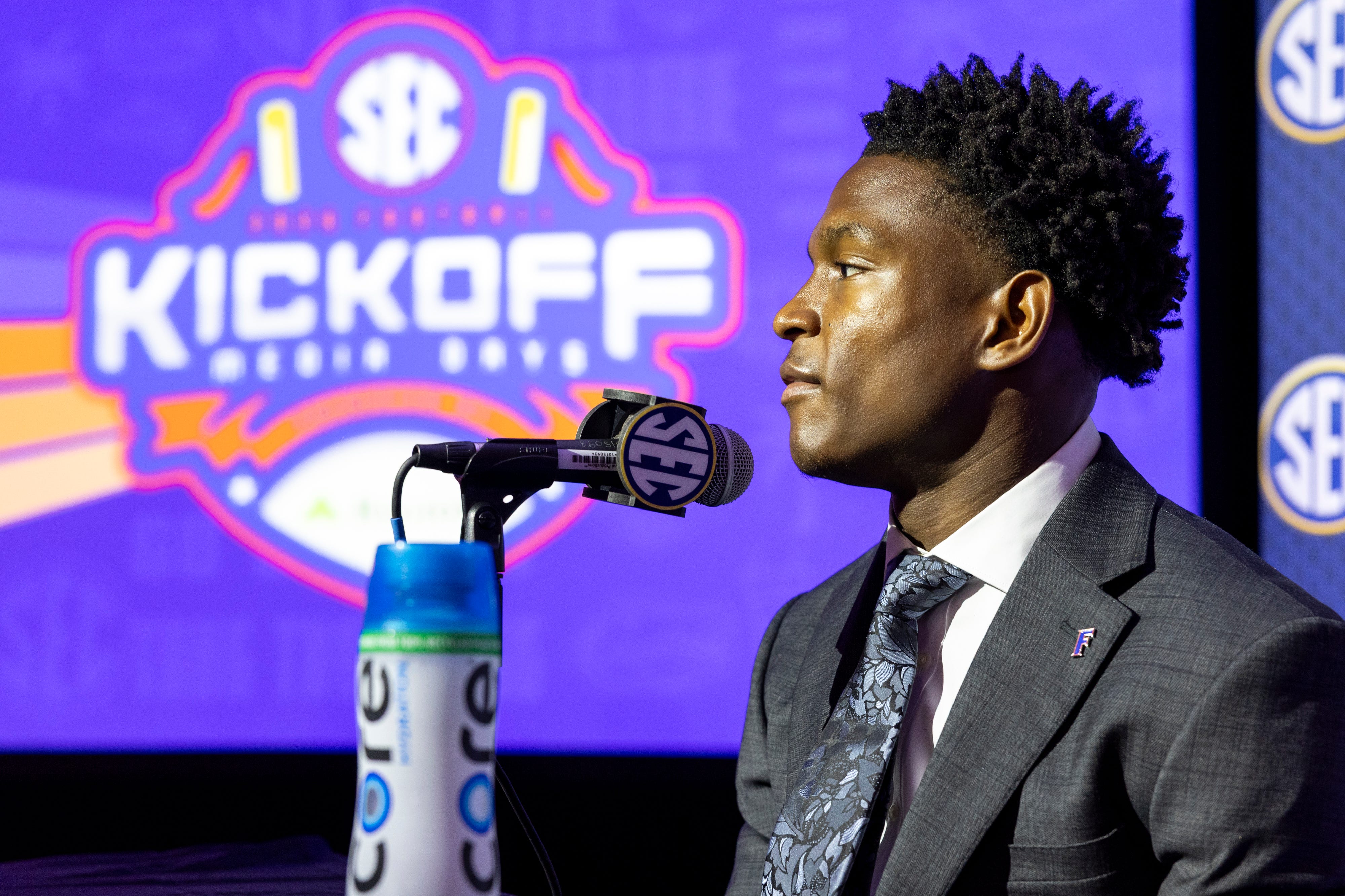 Florida WR Vernell Brown III speaks at 2026 SEC football media days