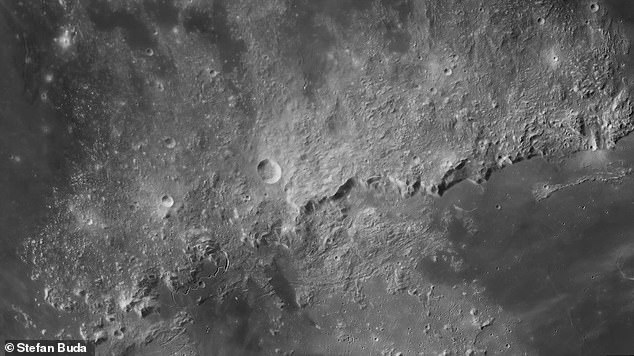 Stefan Buda's The Lunar Apennines won the Overall winner and Solar System winner category. The image, illuminated through fine shades of grey, even shows the site of the Apollo 15 landing