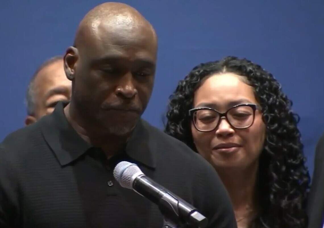 Elmore Wonsley, the father of Nolan Wells, speaks Wednesday at a news conference where preliminary autopsy results were released in the death of his son.