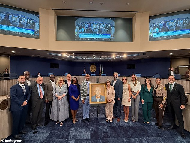 'It's a very special occasion today,' Commission Chair Anthony Rodriguez said during the ceremony. 'The Chairman's portrait collection will serve as a lasting tribute'