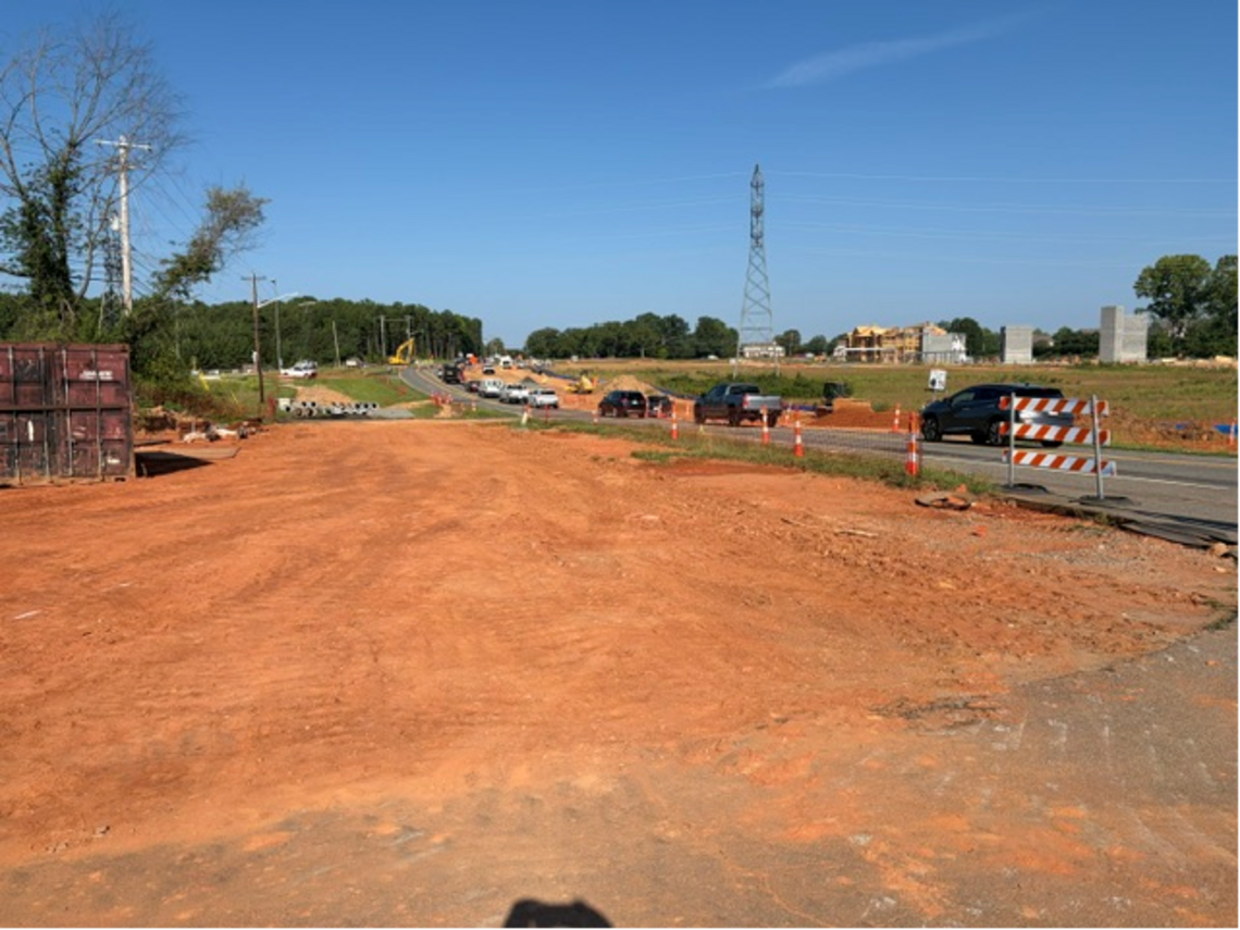Work continues on a roundabout near Westmoreland Road in Cornelius that’s part of the $22.1 million Northcross Drive Extension project.