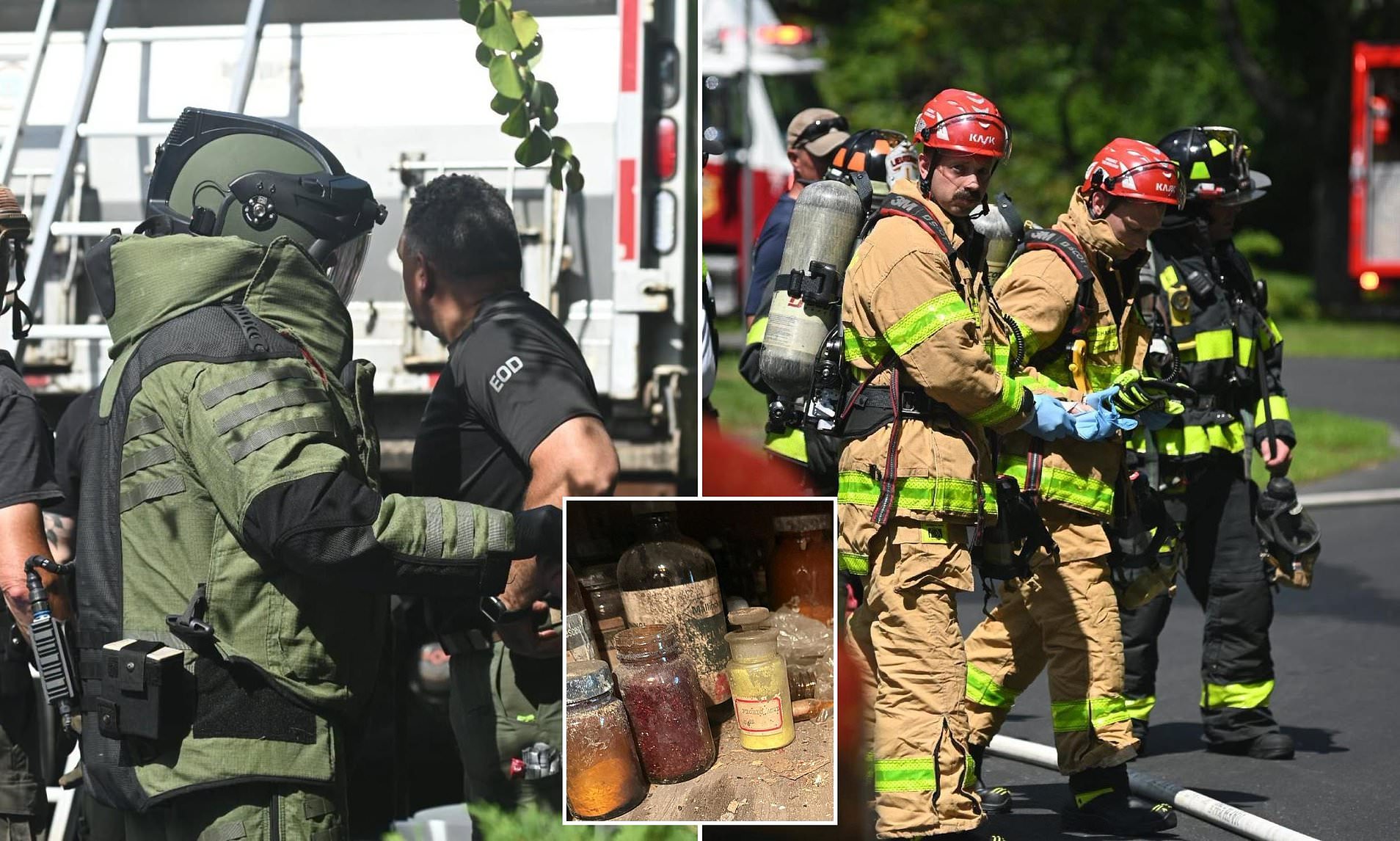 Bomb squad called after radioactive and explosive materials were found in dead chemist's home