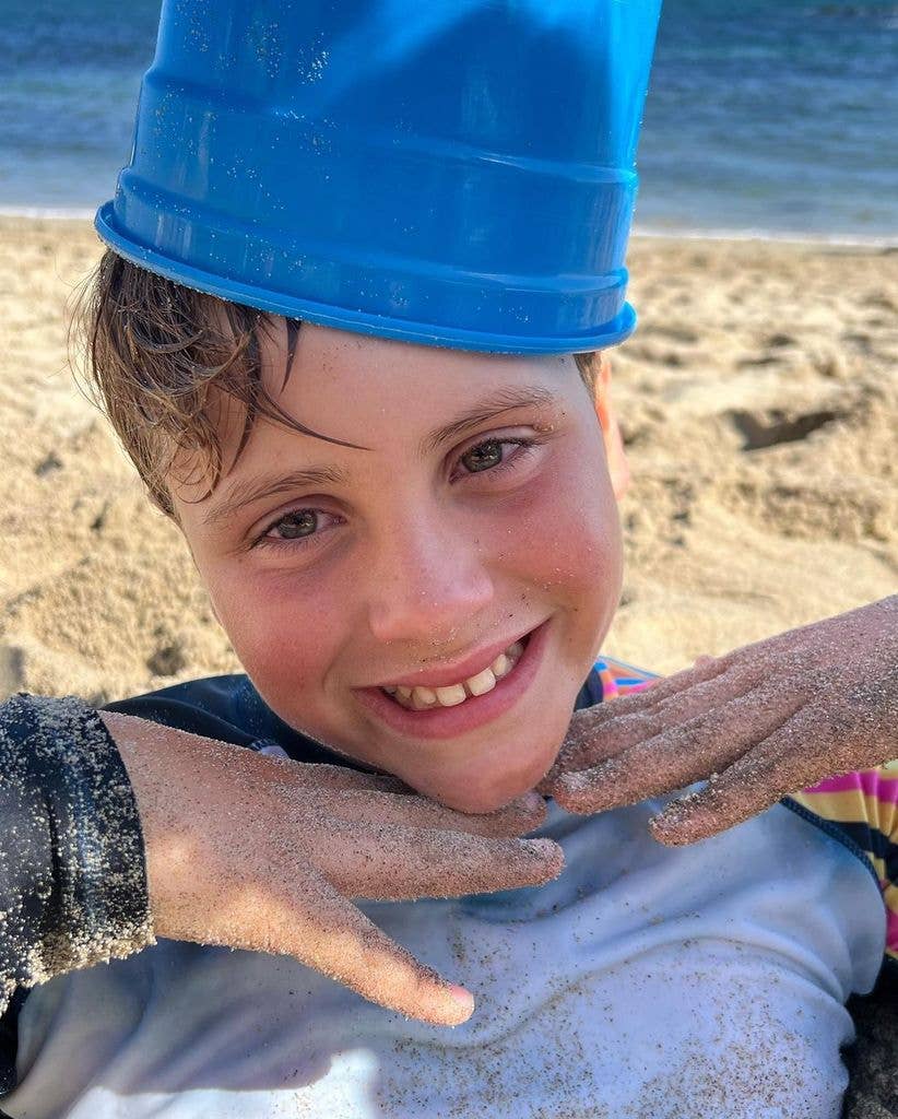 Robert Downey Jr.'s sn Exton in a family photo shared on Instagram