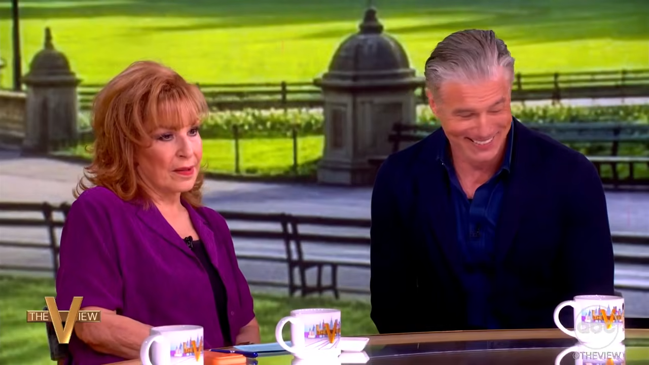 ‘The View’ star Joy Behar pulls married guest in for a kiss on the lips