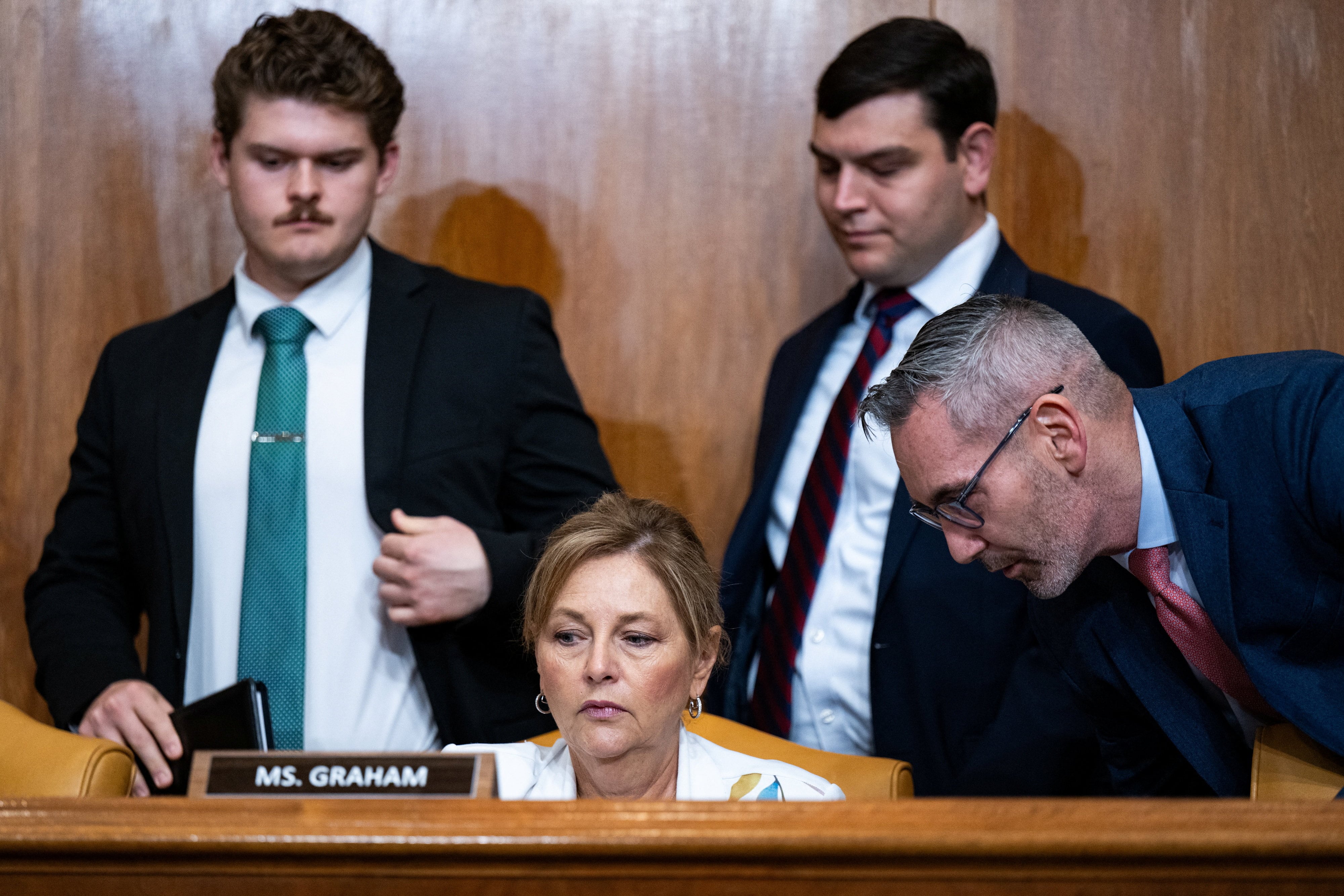 Graham has been given her brother's committee assignments. / Annabelle Gordon / REUTERS