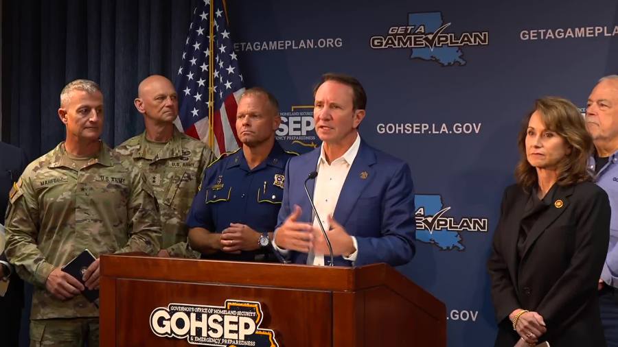 Gov. Landry gives update as Tropical Storm Bertha made landfall