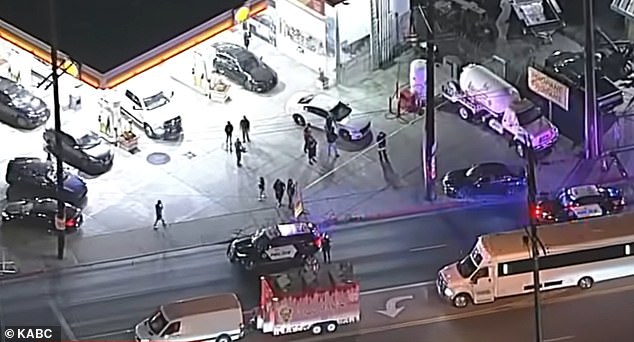 At one point, cops on the ground and the police helicopter pulled off from the chase, but the local news station's helicopter continued to follow the vehicle
