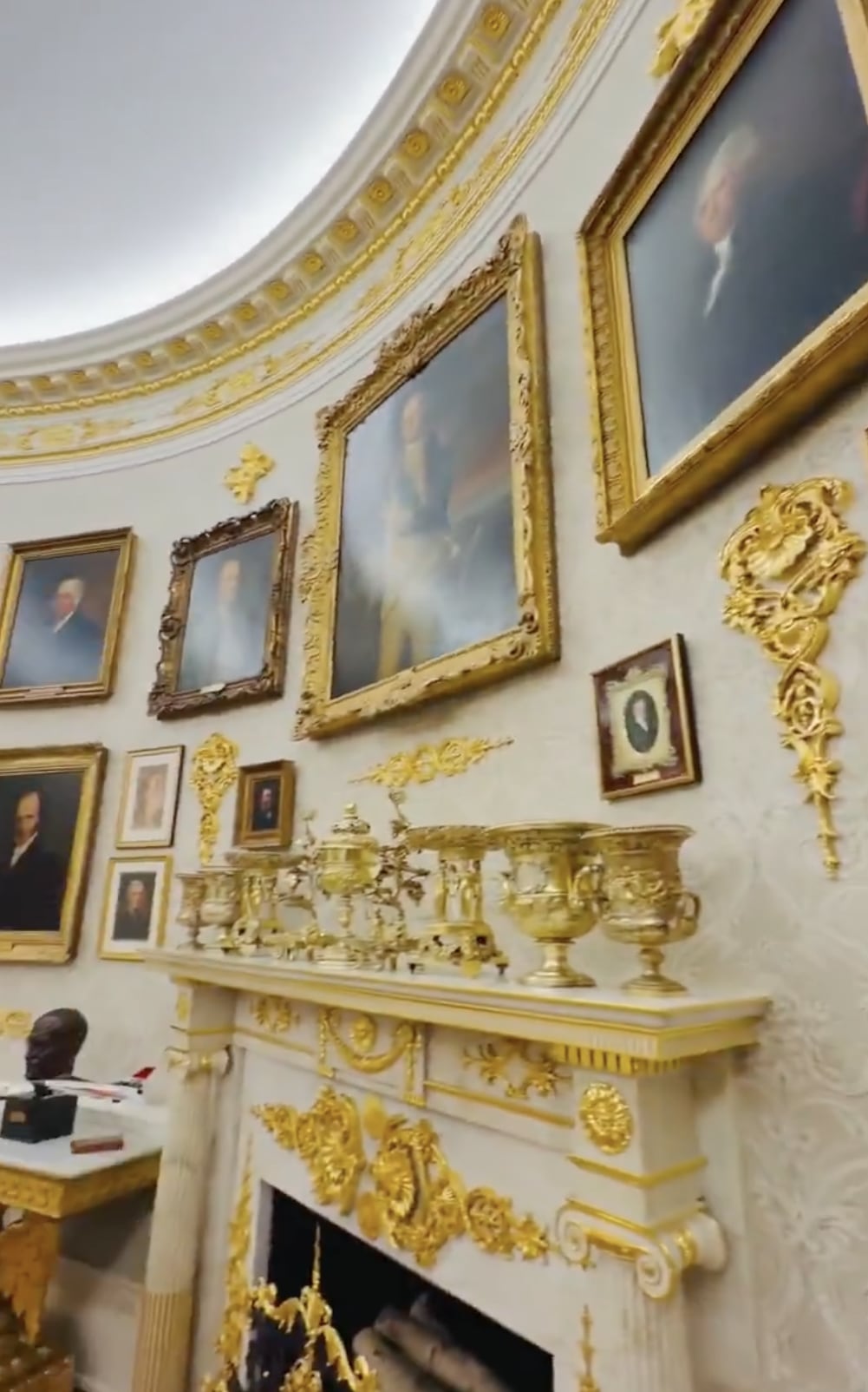 “Think it needs more gold,” former GOP Rep. Adam Kinzinger wrote sarcastically. / Dan Scavino/X