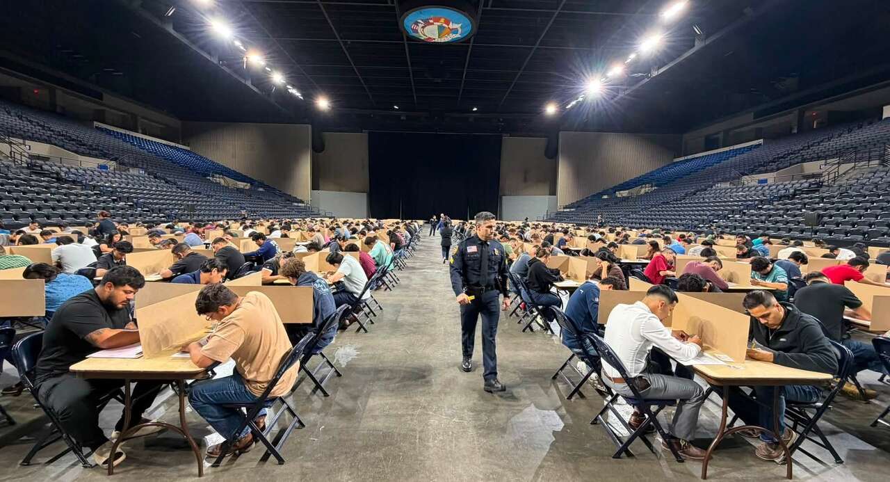 365 applicants take LPD’s written entrance exam at Sames Auto Arena