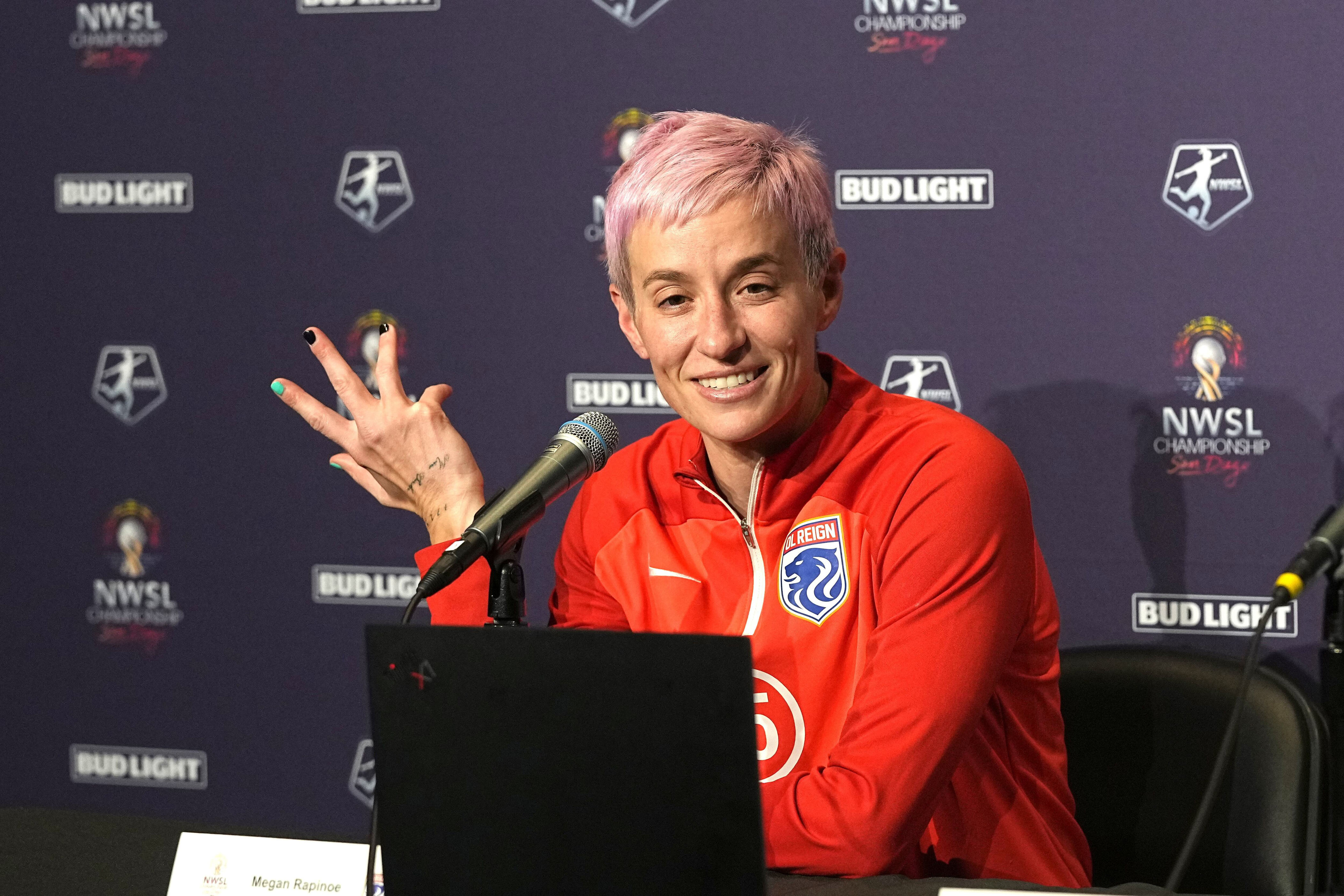 Megan Rapinoe was part of the U.S. national teams that won the FIFA Women’s World Cup in 2015 and 2019. / Ray Acevedo-USA TODAY Sports