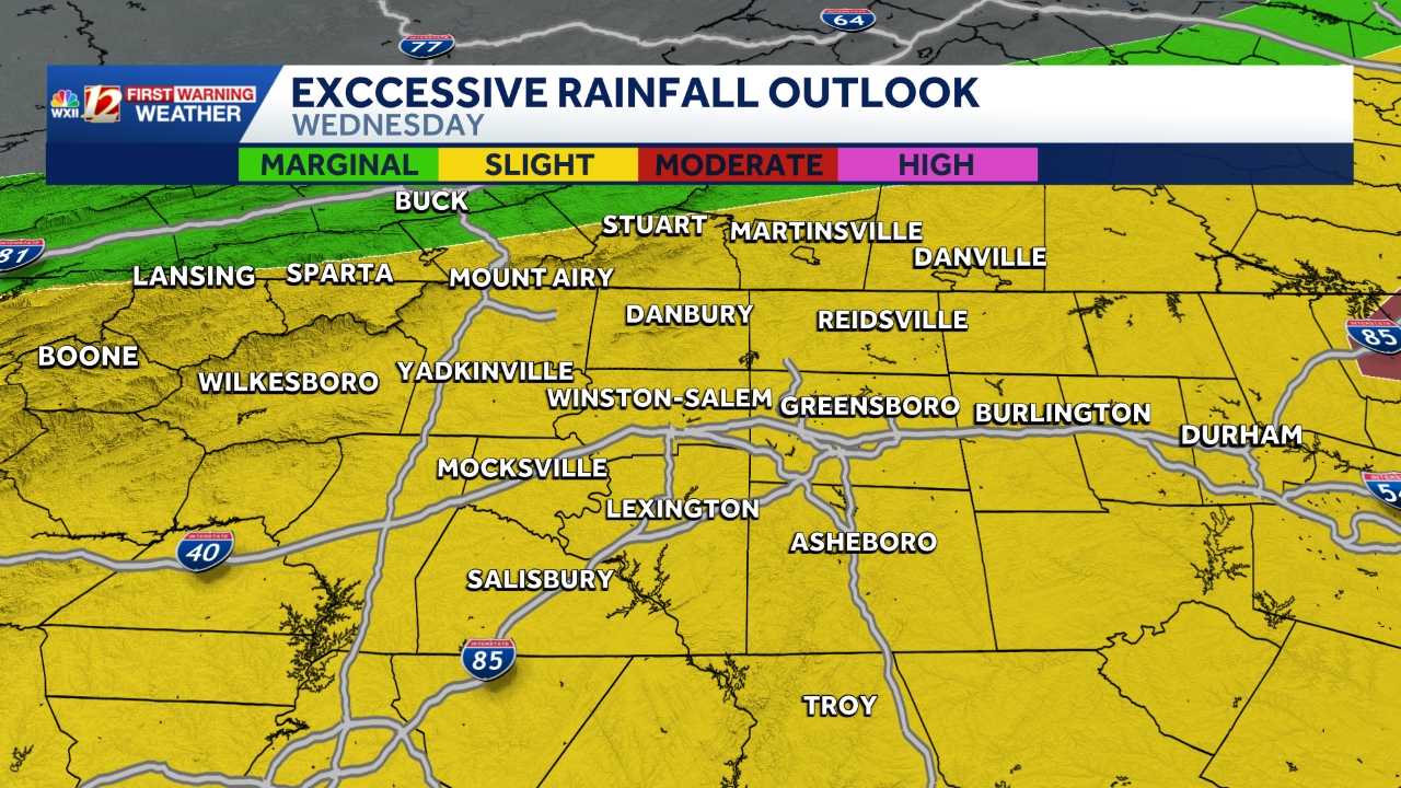 Rising humidity sparks weekend storms in North Carolina | Isolated flash flooding risk