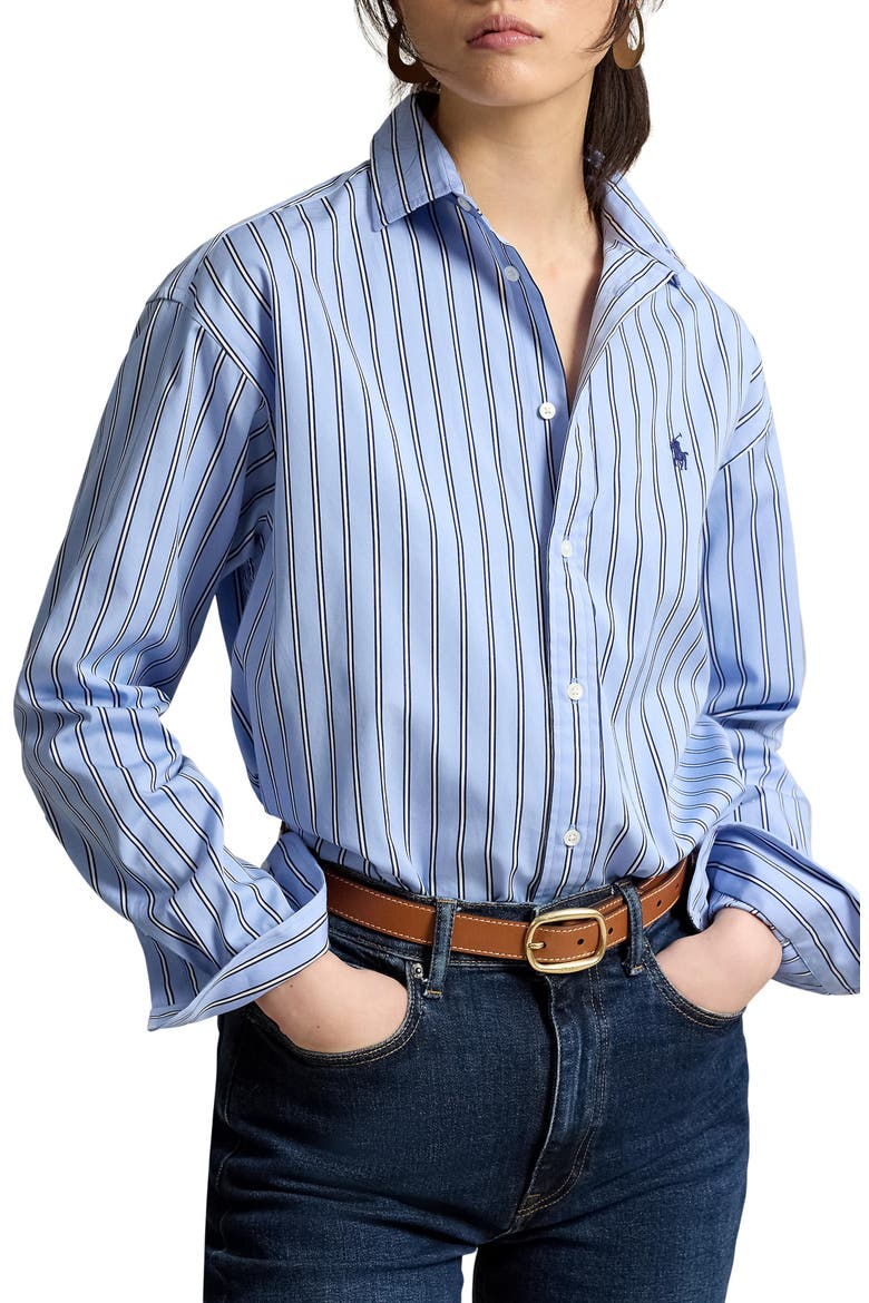 Relaxed Fit Striped Cotton Shirt