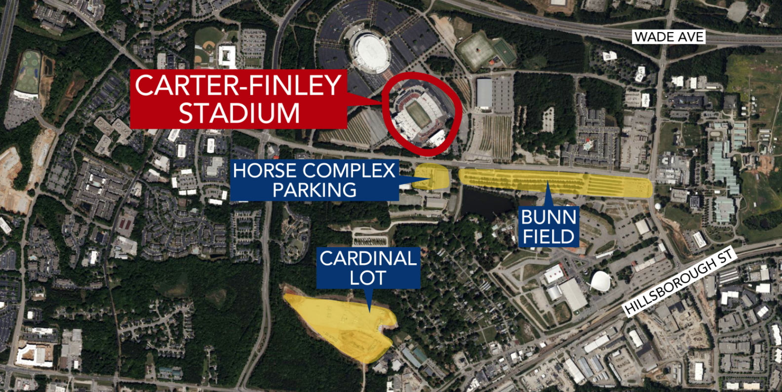 Concert parking: Officials opening 3 lots around Carter-Finley Stadium to alleviate gridlock