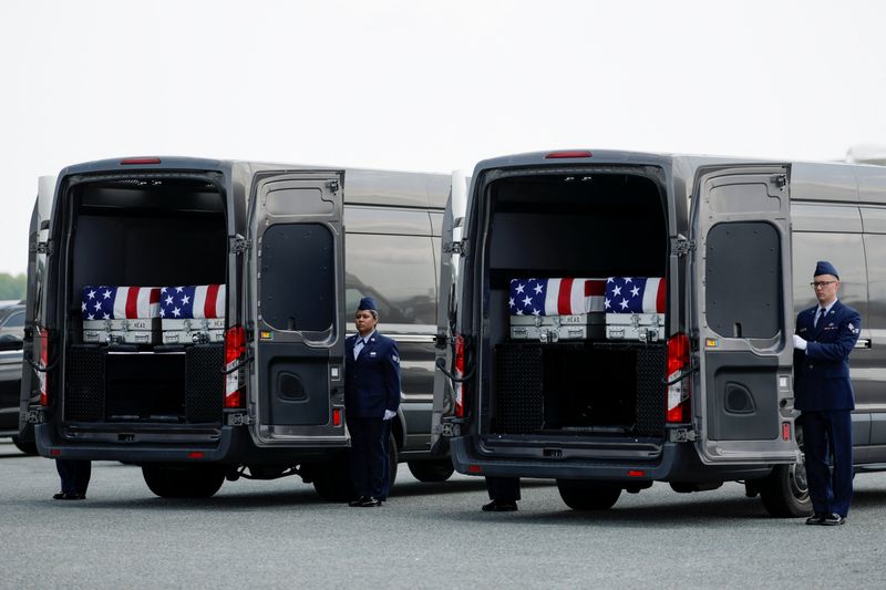 U.S. President Trump attends dignified transfer for U.S. Army service members killed in the Iran war