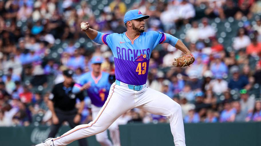 Colorado Rockies starting pitcher Gabriel Hughes.