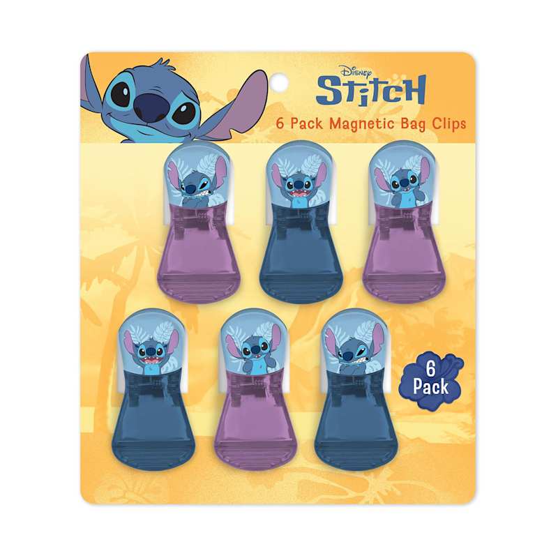 Disney Stitch Magnetic Chip Clips, Set of 6