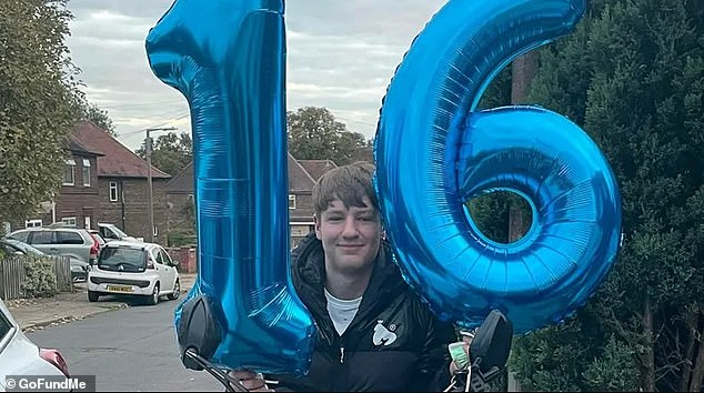 Ryley Hutson, 16, was pronounced dead at the scene after an incident involving an electric bike and two cars