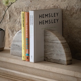 Set of 2 Tamera Marble Bookends