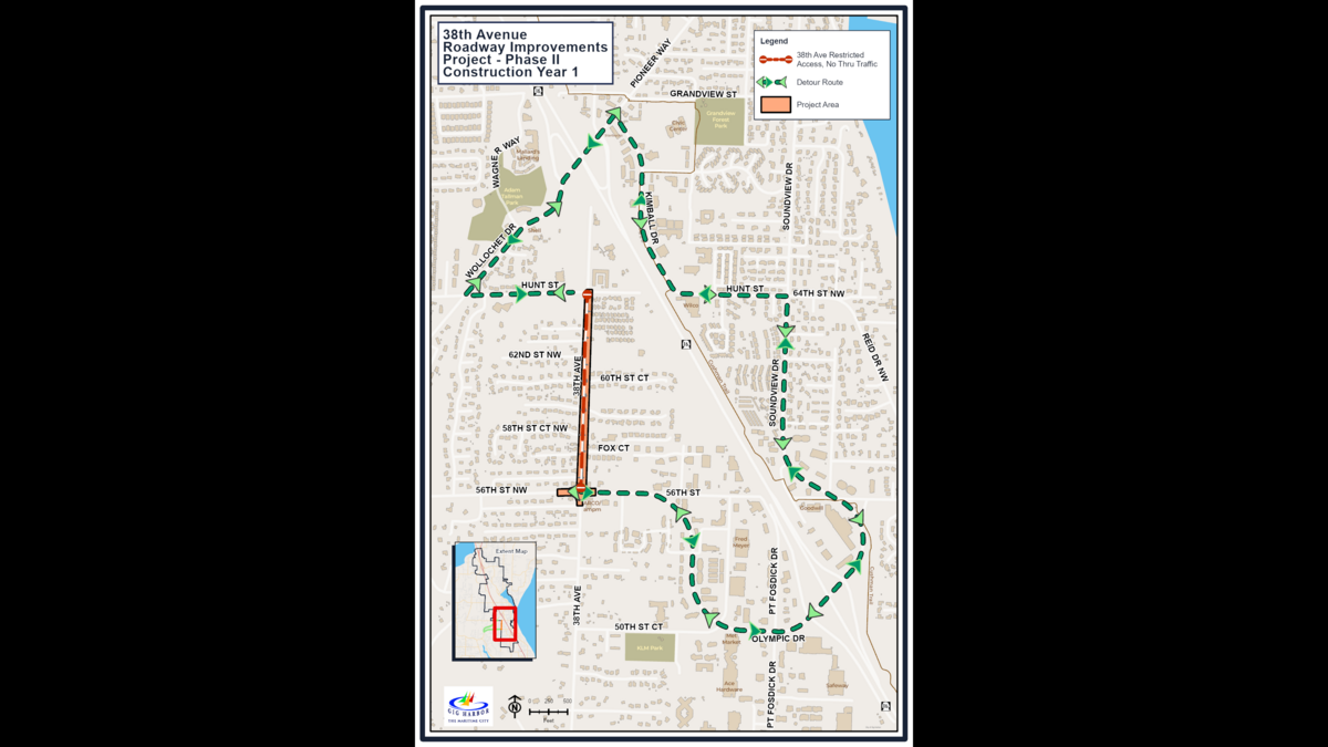 Expect one-way traffic on busy Gig Harbor street for 3 weeks during construction