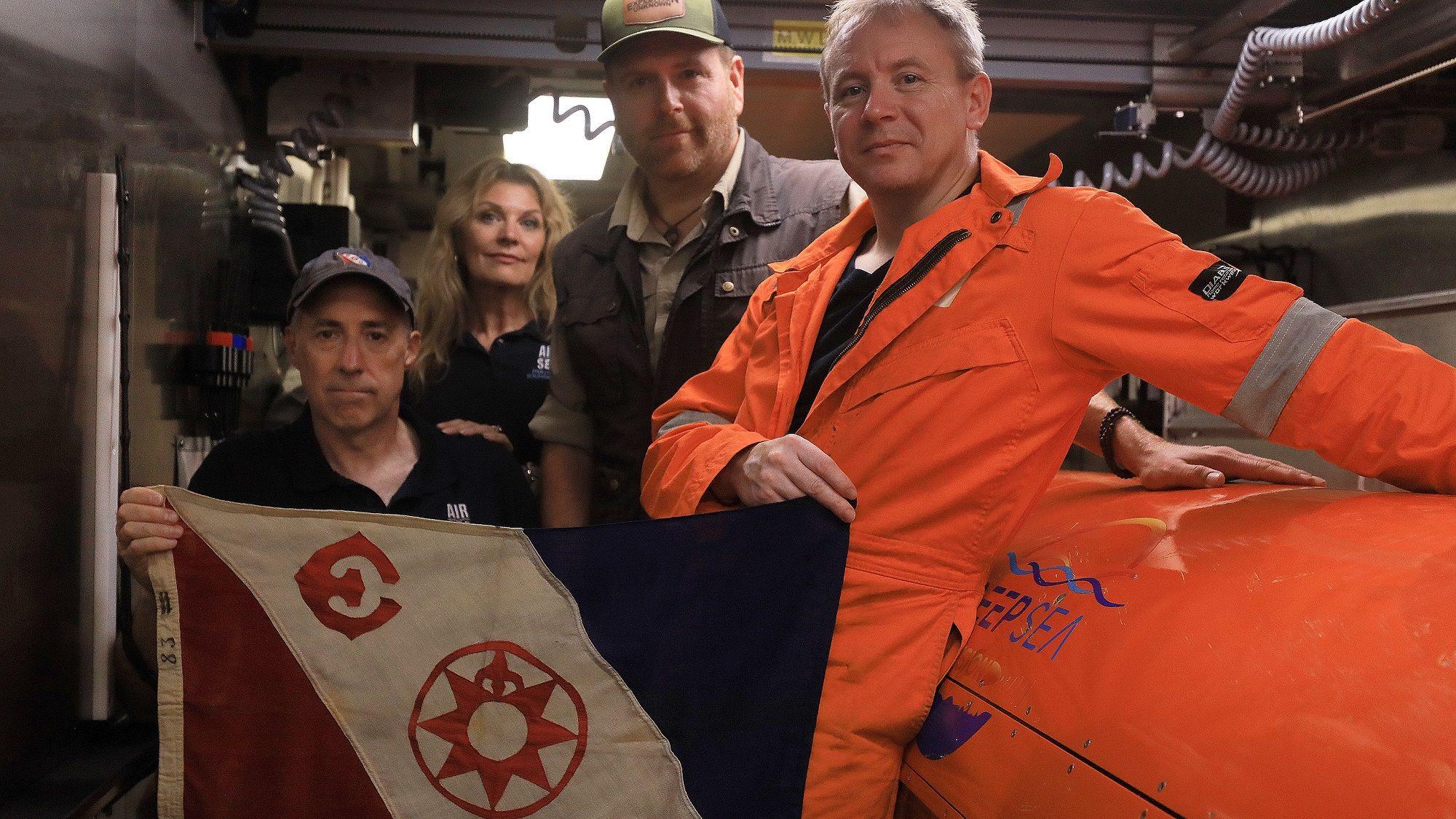 Russ Matthews (left) said he had been determined to find the wreckage before the 75th anniversary of the crash