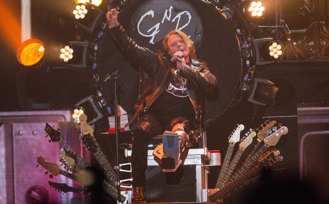 Guns N' Roses, including band member Axl Rose, is set to perform in Raleigh.