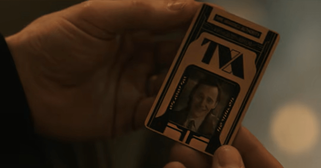 Loki's TVA badge.