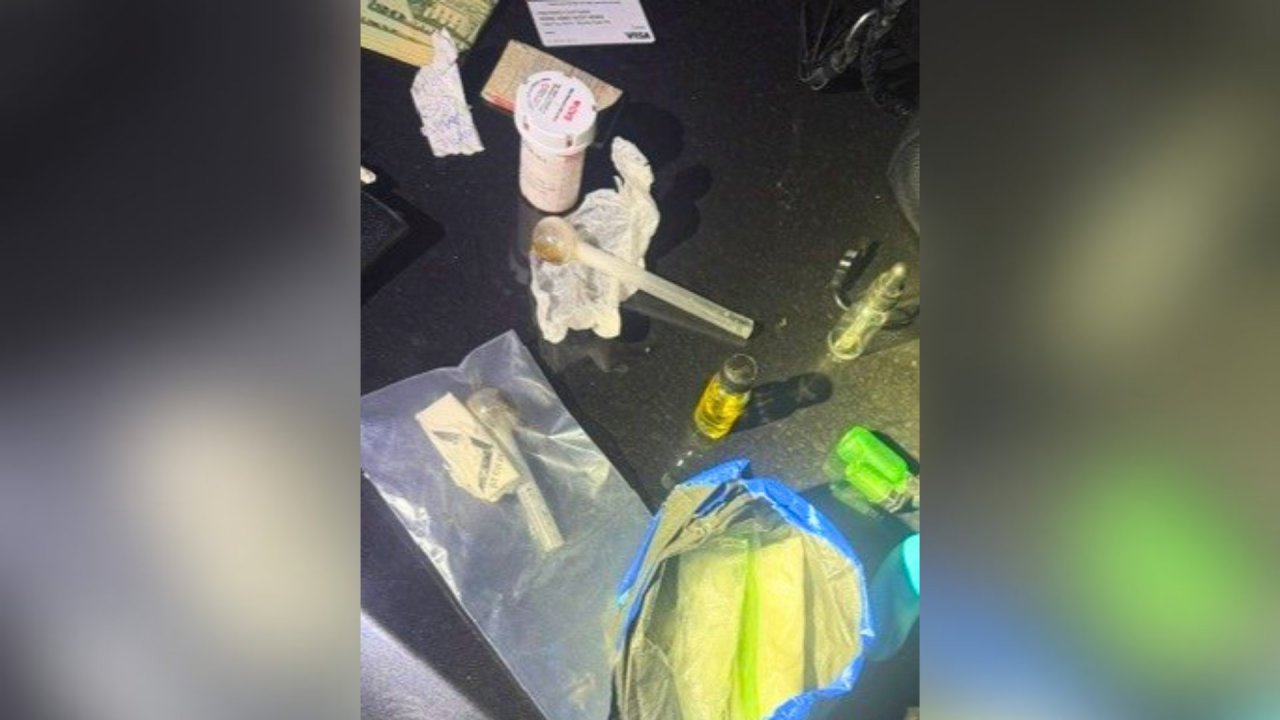 Deputies in Rancho Cucamonga located suspected methamphetamine, a scale, U.S. currency, and paraphernalia.