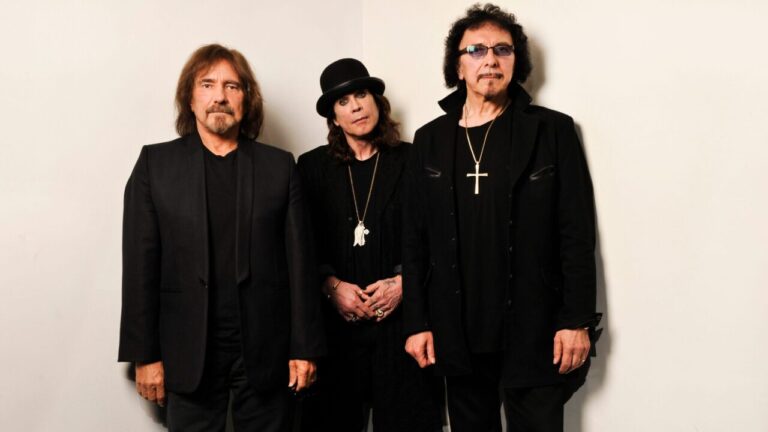 USA TODAY portrait of the original members of Black Sabbath: Geezer Butler, Ozzy Osbourne and Tony Iommi taken on April 10, 2013