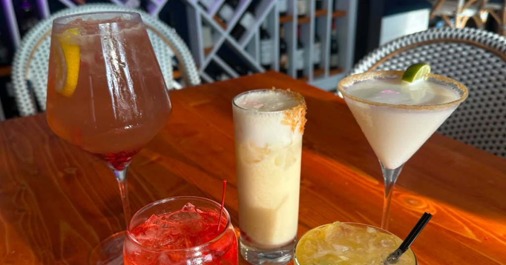 Beverages on a table at Bar Bella in Springfield, Illinois