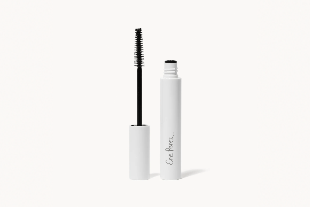 White Ere Perez mascara tube with the brush wand removed.