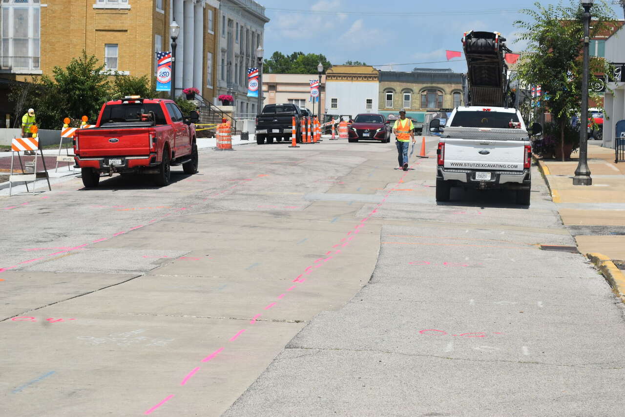 Edwardsville moves up Route 66 path work on St. Louis Street due to rain