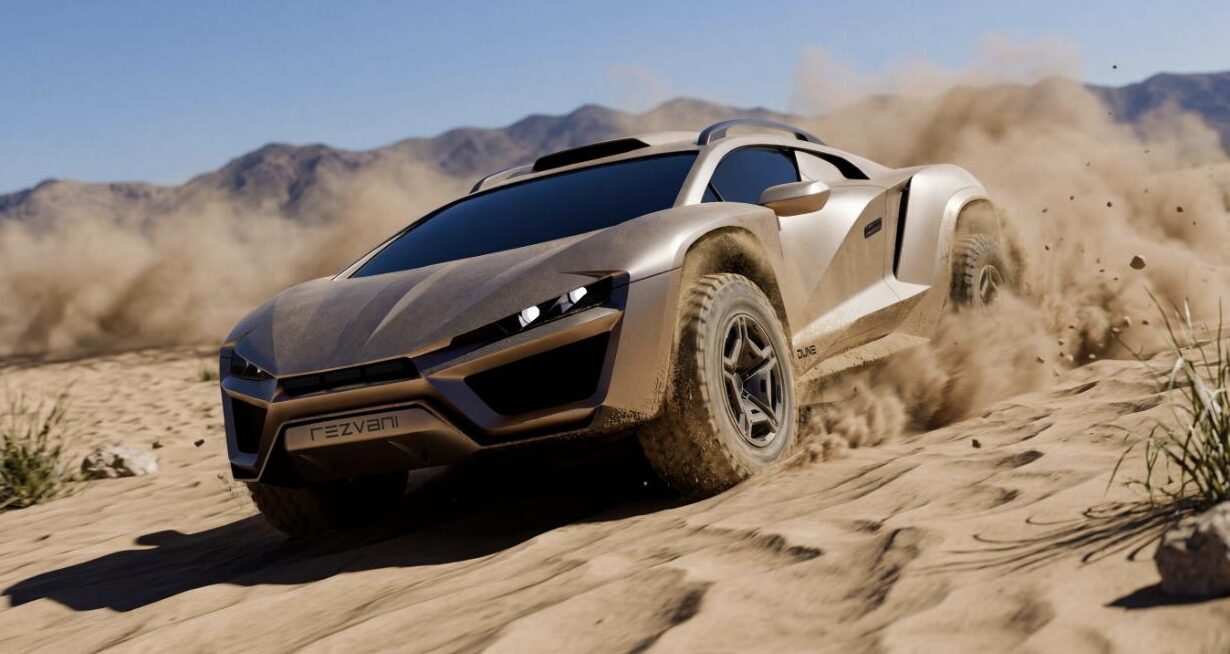 Rezvani's 800-HP dune is real, and the fine print reveals it's built on a Lamborghini Huracán