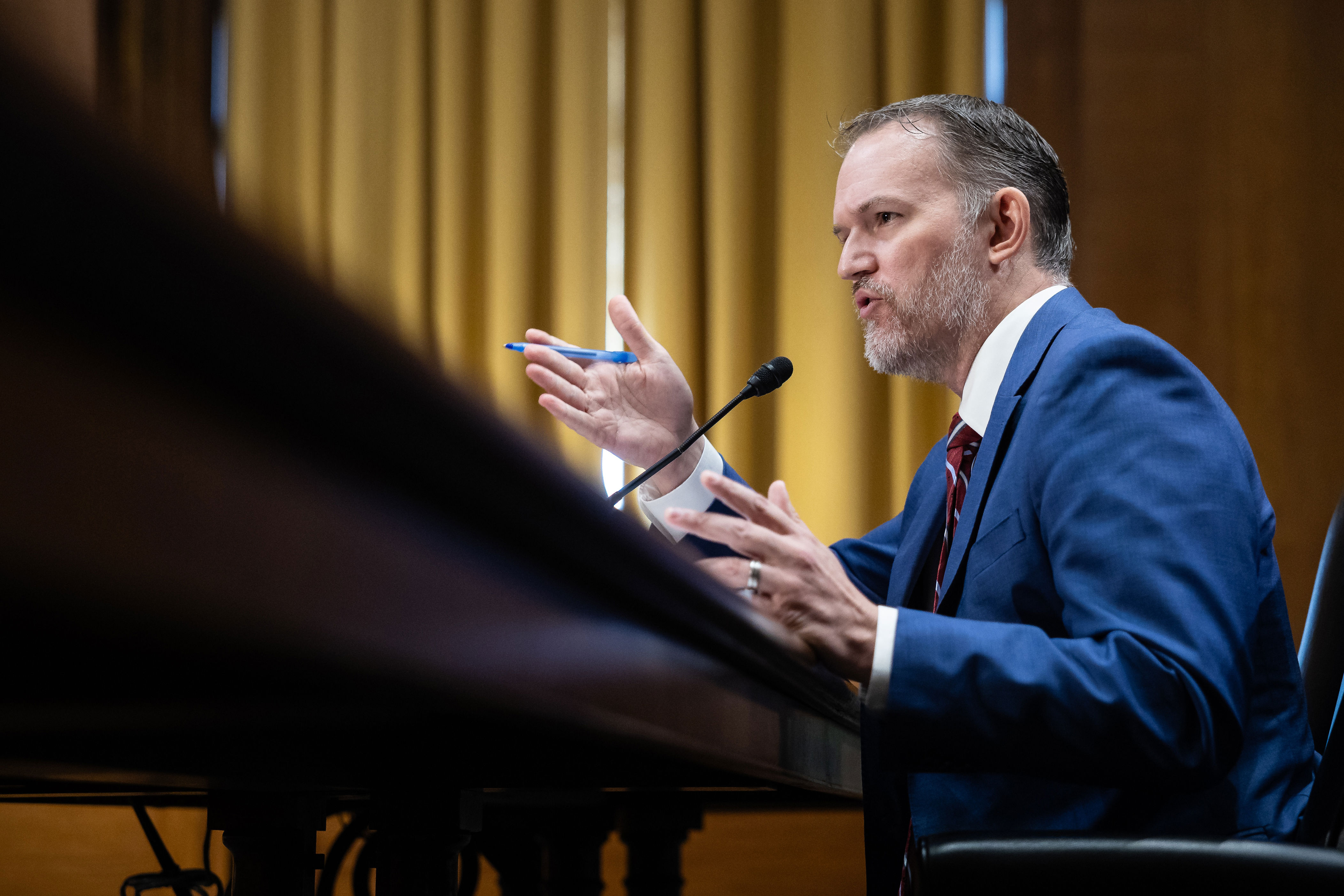 U.S. Trade Representative Jamieson Greer testifies before the Senate Finance Committee on Capitol Hill on July 22, 2026.