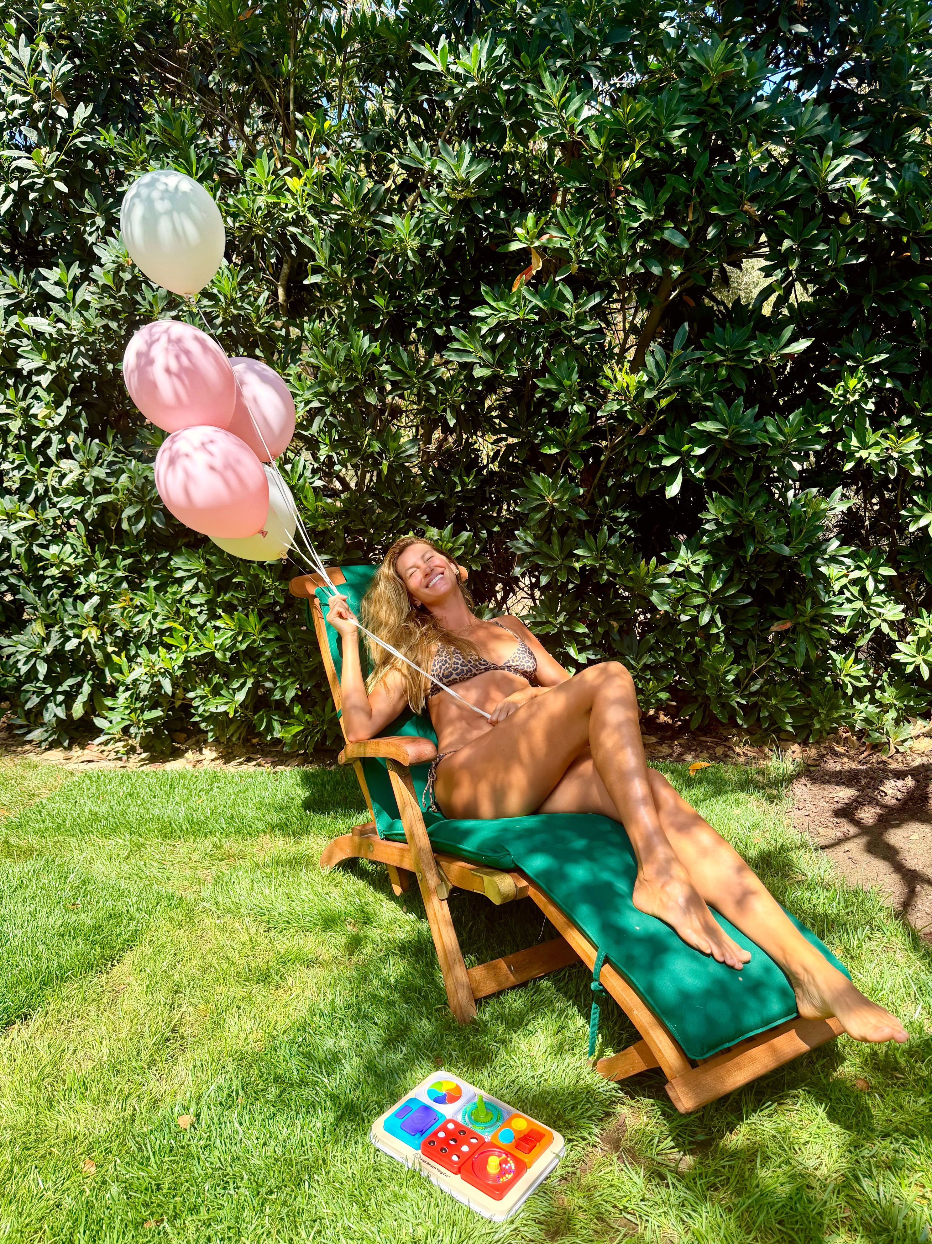 Gisele Bündchen celebrates her 46th birthday in a leopard bikini