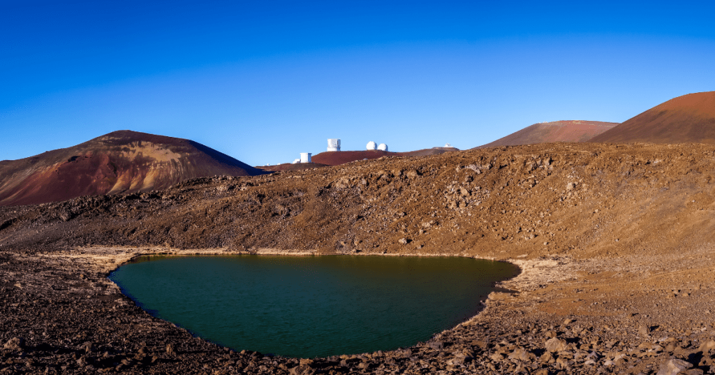 Lake Waiau near the summit of Mauna Kea, Big Island, Hawaii.