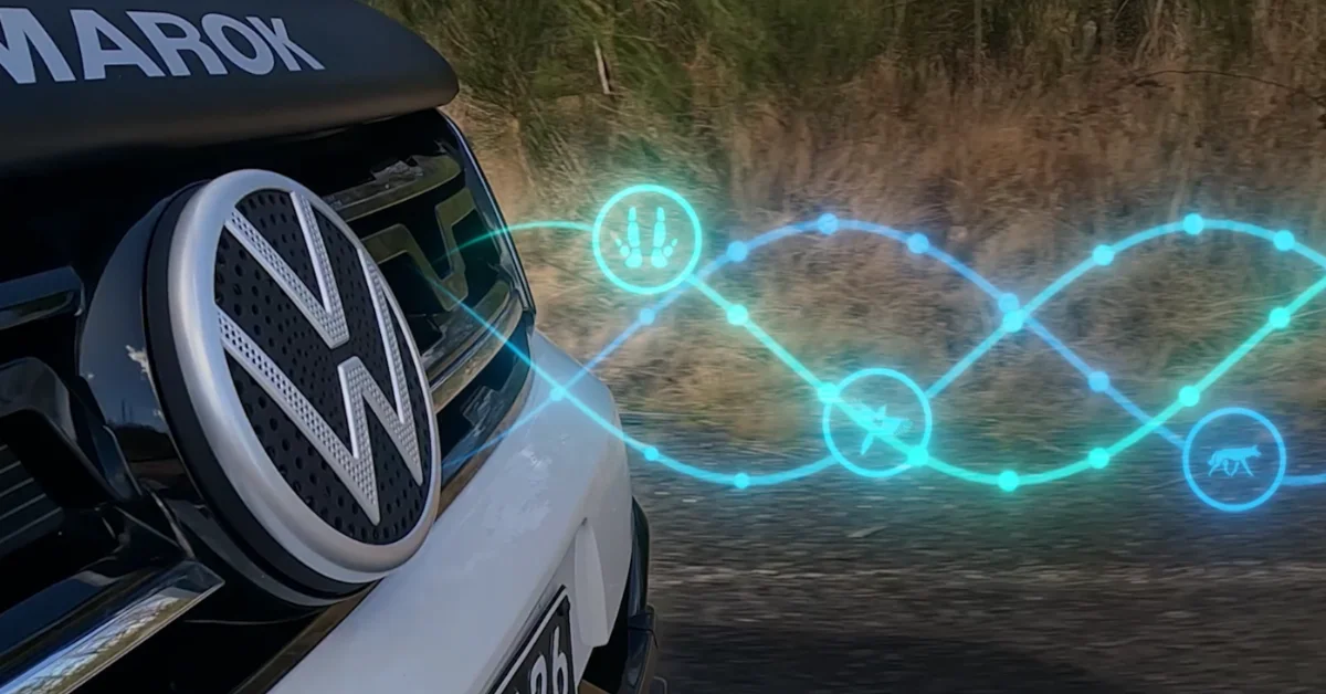 A new car safety feature emits a 'kangaroo frequency' to deter wildlife crashes
