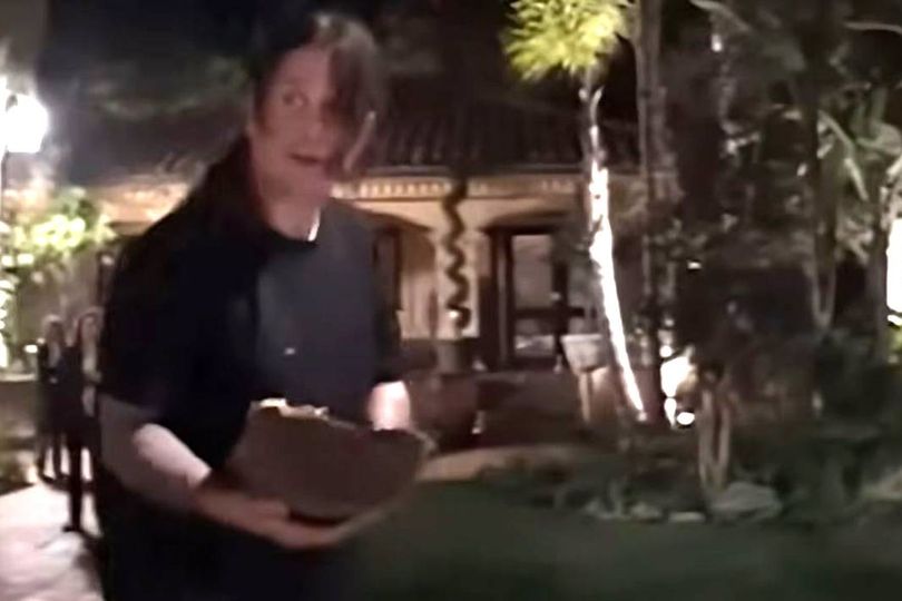 Ozzy threw a log through his neighbour's window