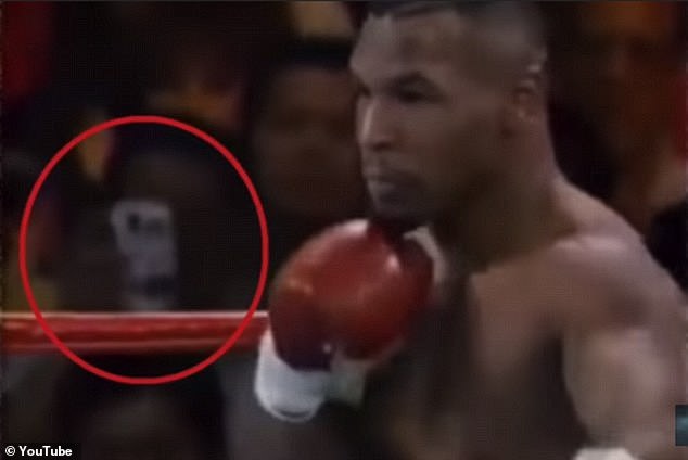 A similar theory emerged from footage of a Mike Tyson boxing match in 1995. The clip appears to show a spectator in the front row using a smartphone to record