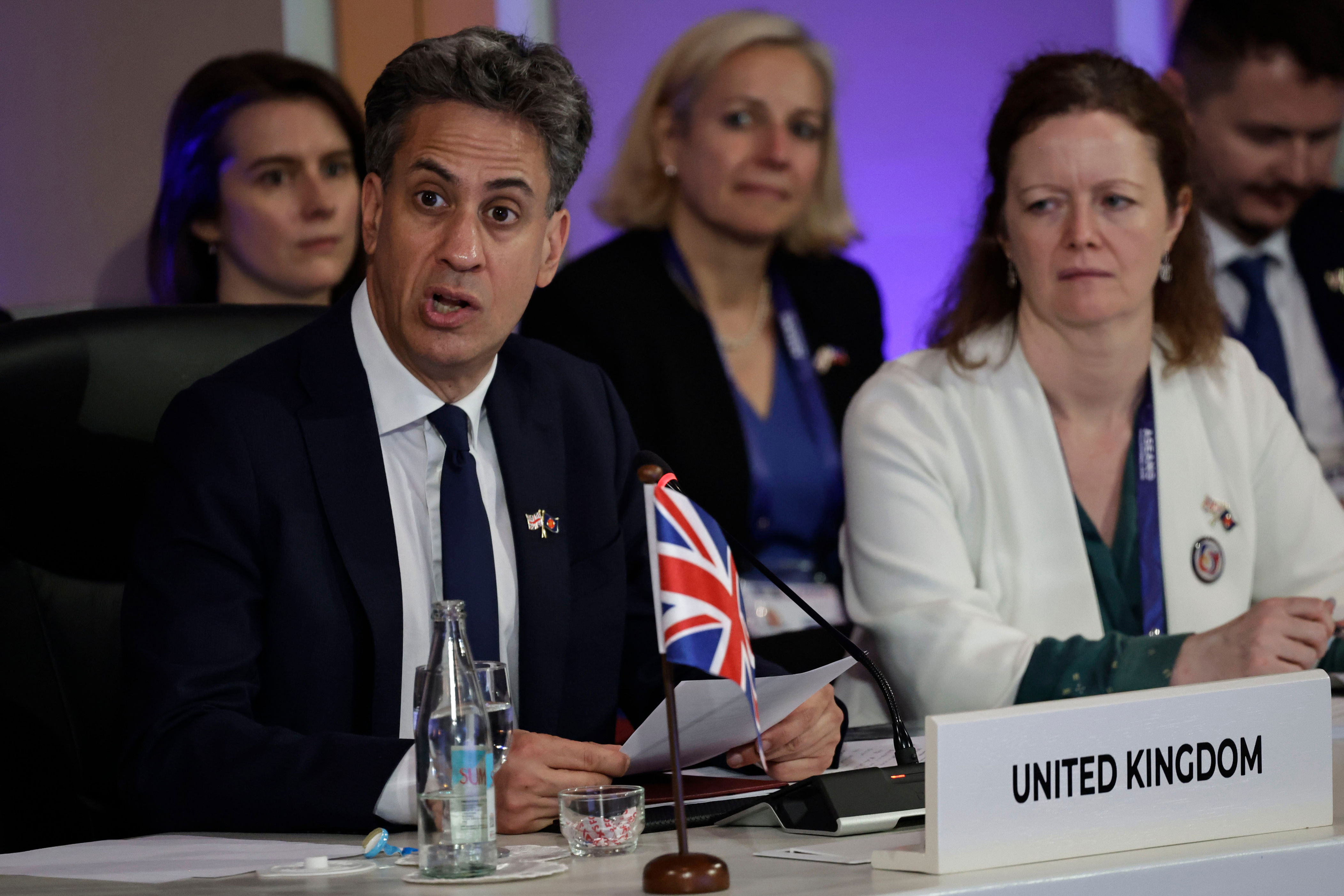 Foreign secretary Ed Miliband calls for calm in the Middle East (Getty)