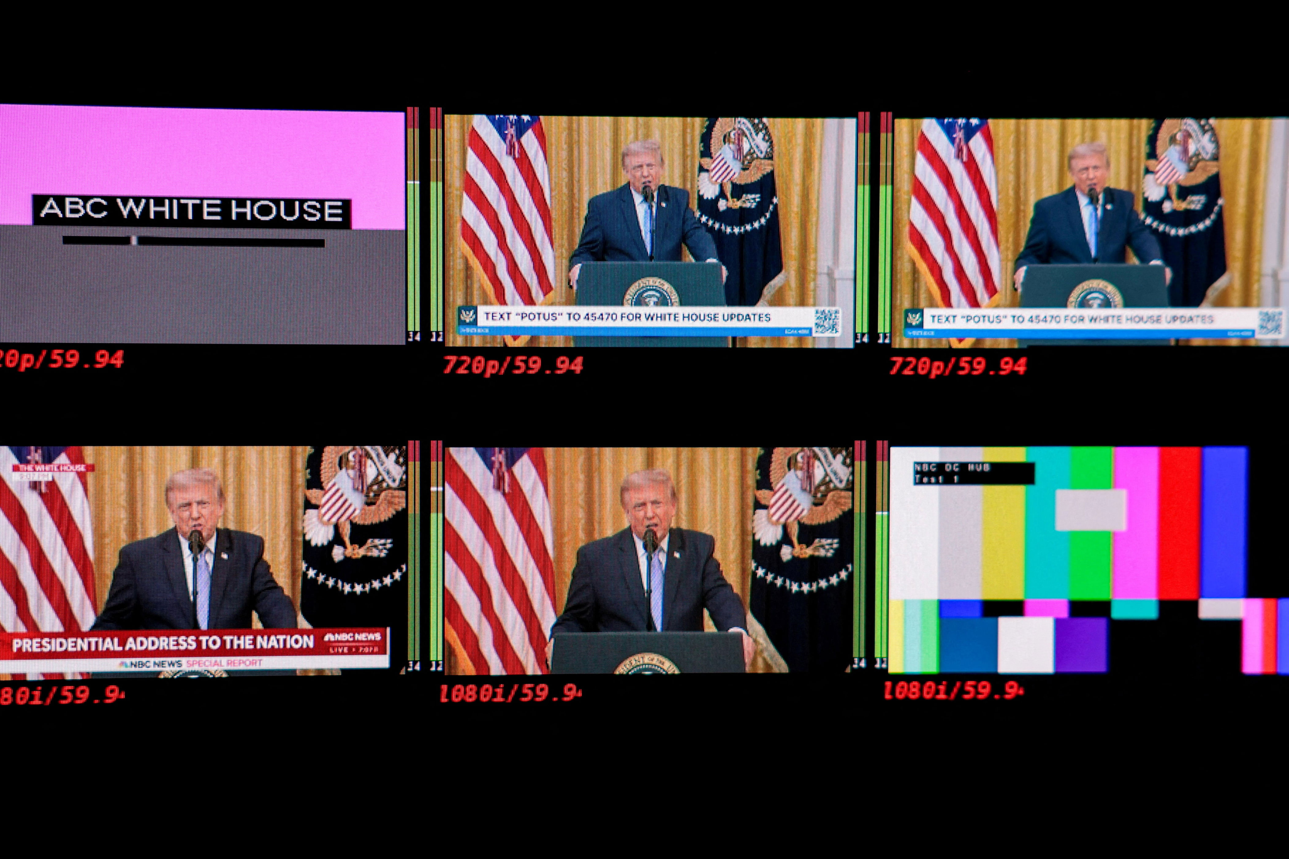 Several TV channels opted not to air Trump's crazed lies in full. / Kylie Cooper / REUTERS