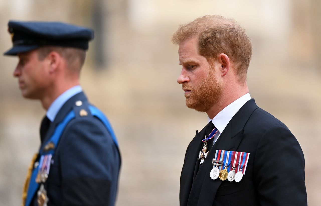 Prince William and Prince Harry on September 19, 2022