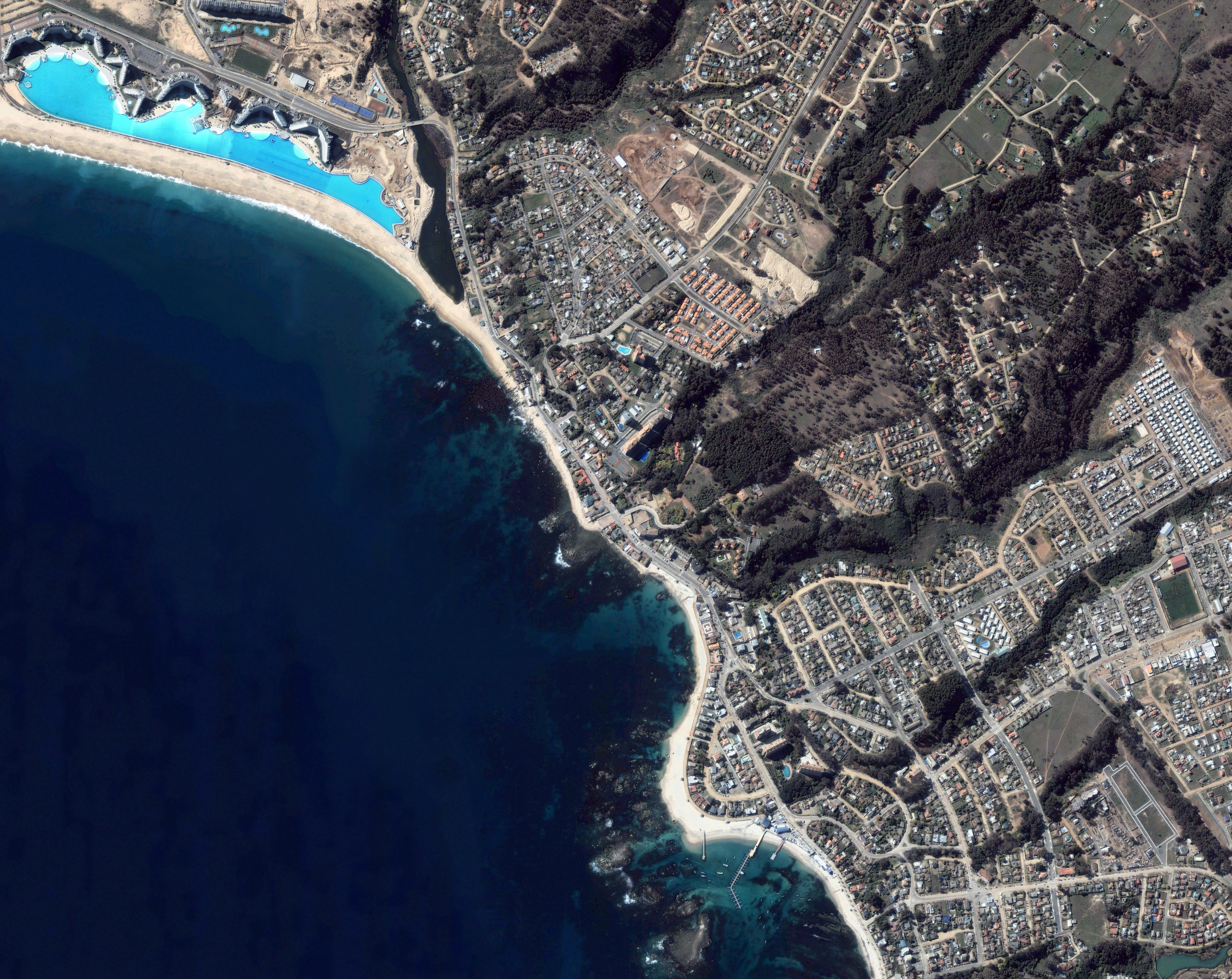 Satellite image of the pool at San Alfonso del Mar in Chile