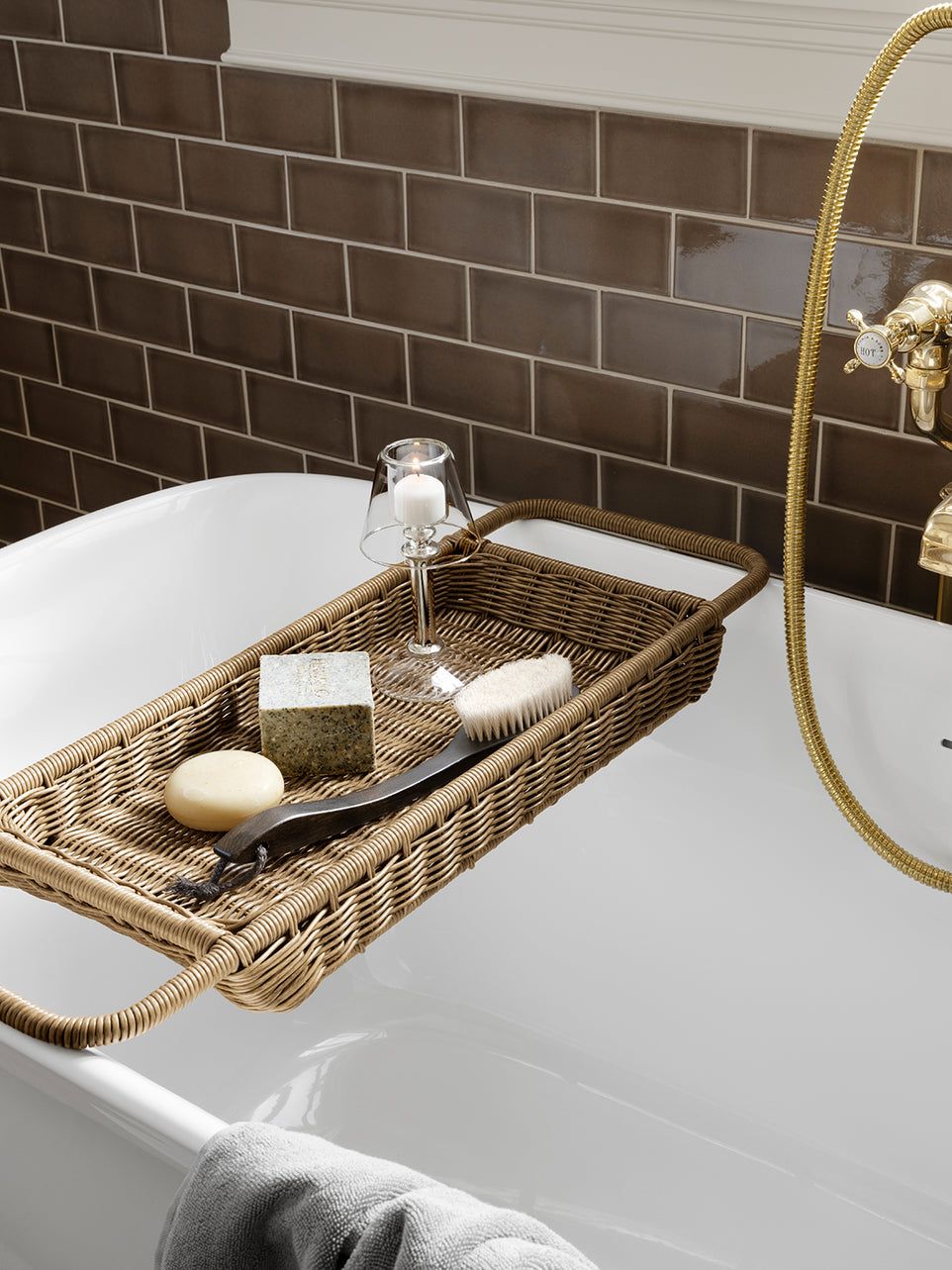 Pickens Rattan Bath Caddy