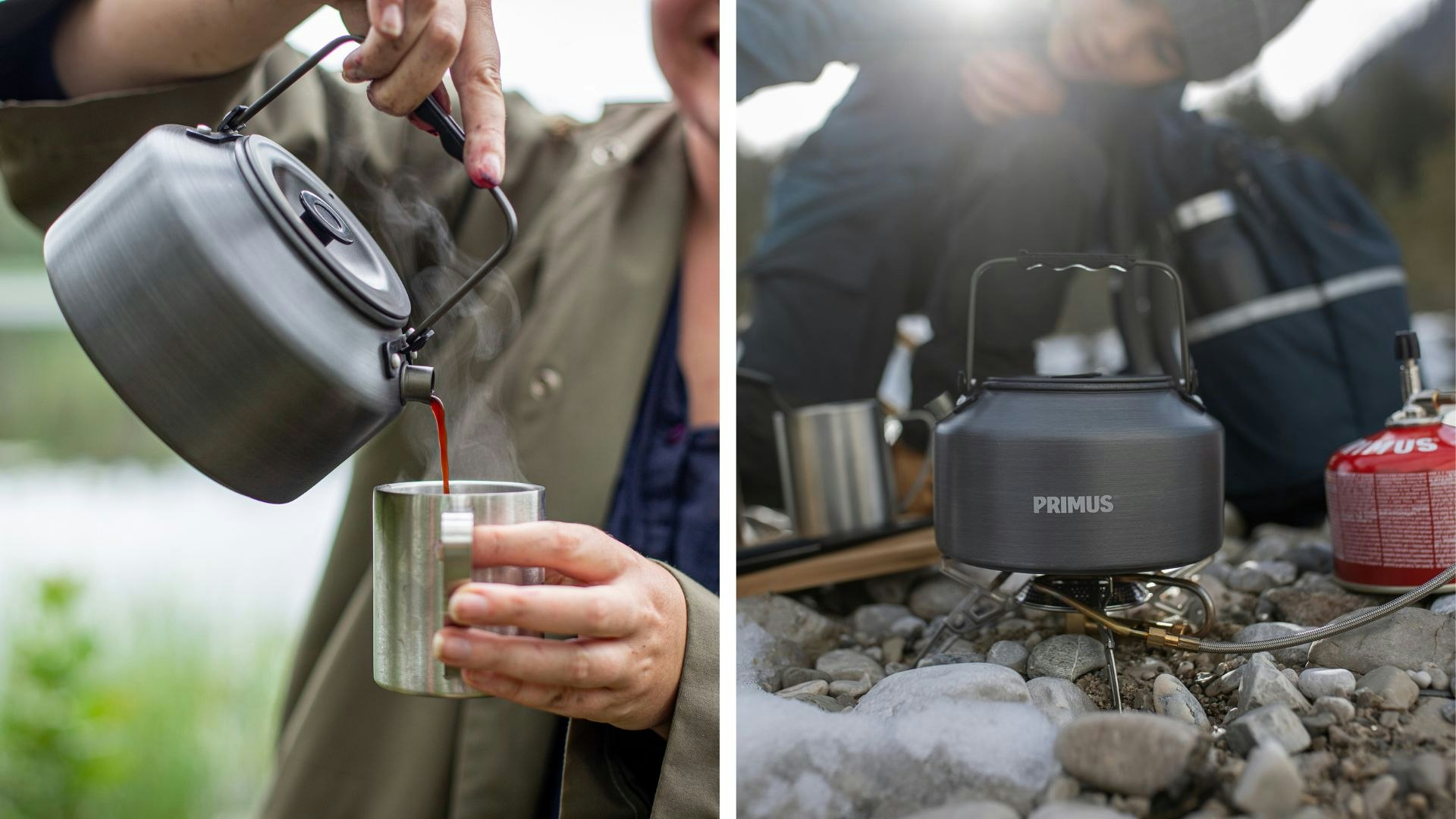 Primus LiTech Kettle and being used in the outdoors